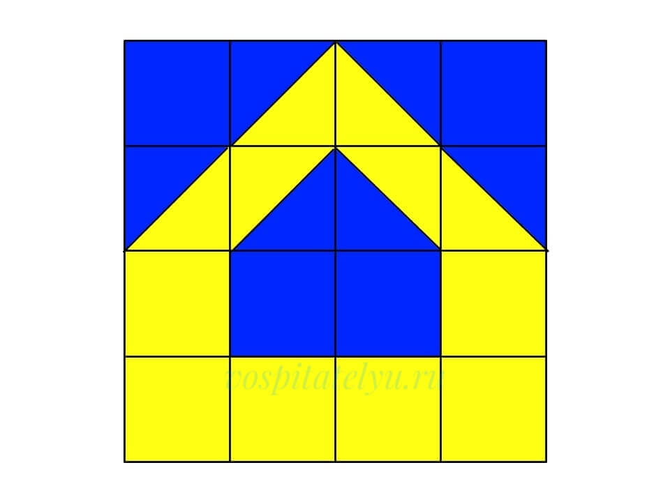 Кубики Никитина. Схема Домик 2